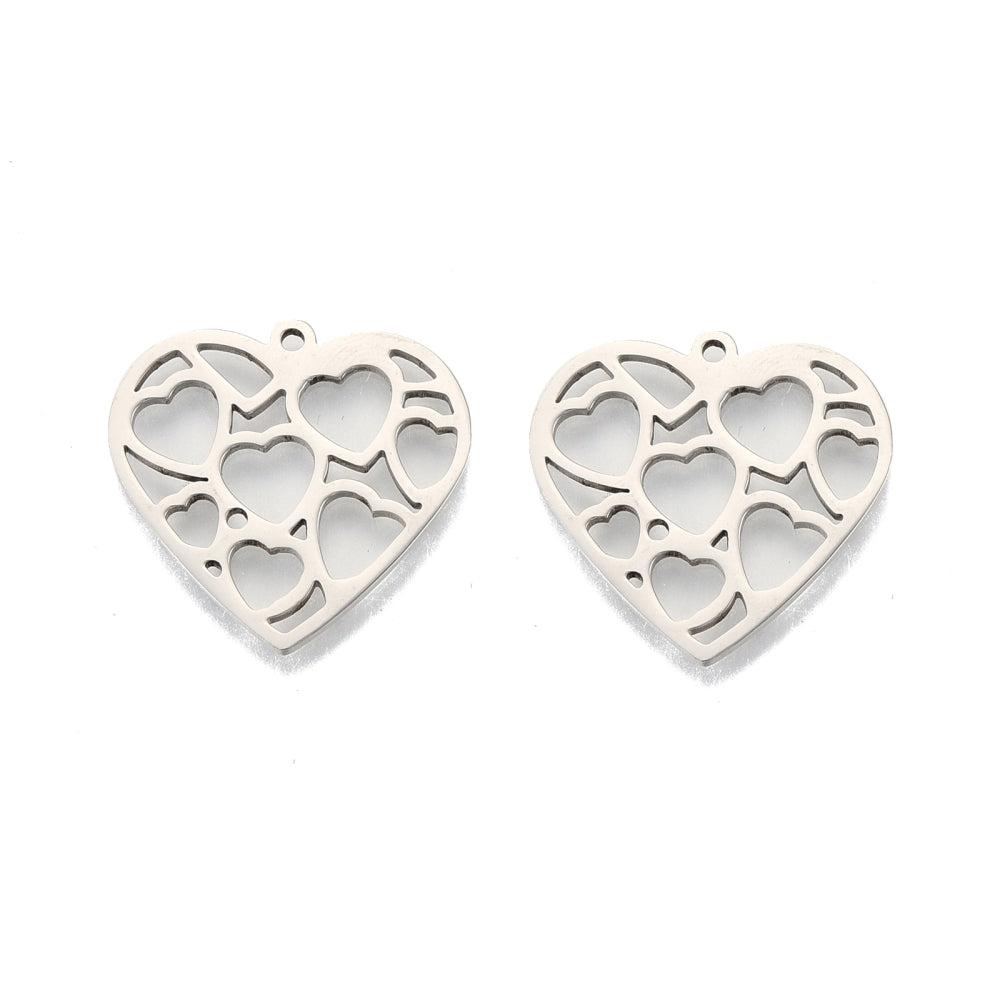 Bedel hart Stainless steel zilver 23,5mm-bedels-Kraaltjes van Renate