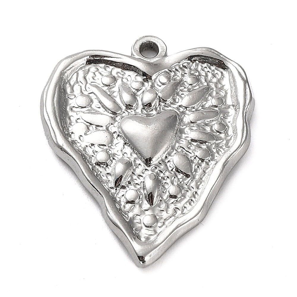Bedel hart Stainless steel zilver 26mm-bedels-Kraaltjes van Renate