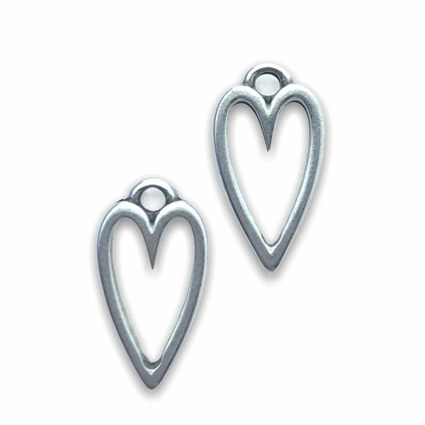 Bedel hart Zilver DQ 8x16mm-Kraaltjes van Renate