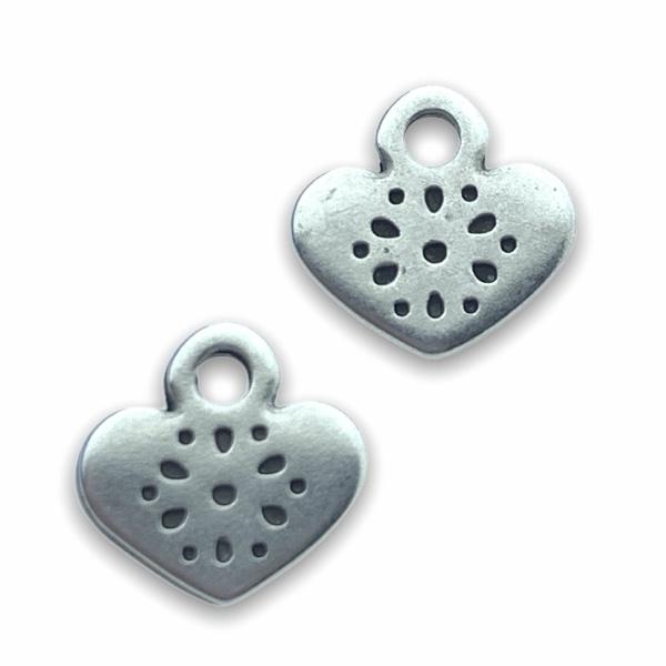 Bedel hart bedrukt Zilver DQ 11mm-Kraaltjes van Renate