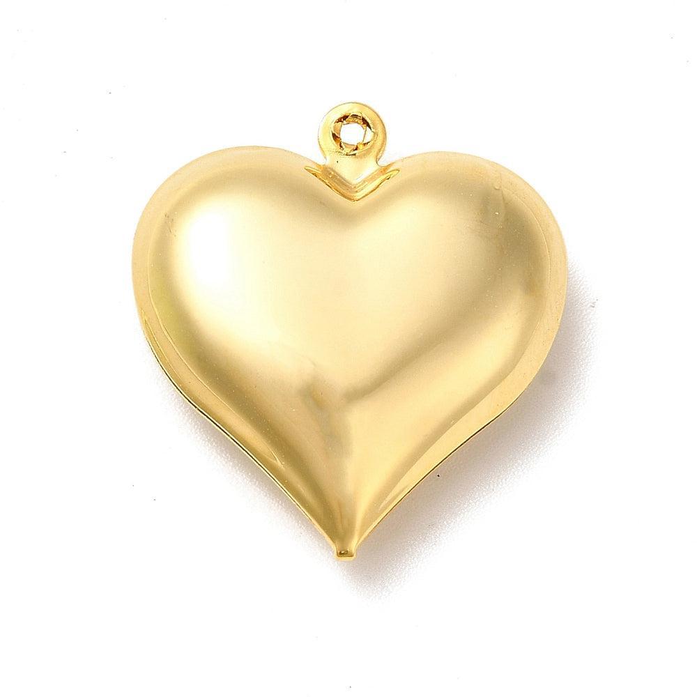 Bedel hart brass 18K goud 24mm- per stuk-Kralen-Kraaltjes van Renate