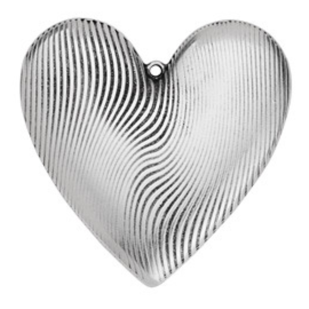 Bedel hart groot RVS zilver DQ 52x50mm-bedels-Kraaltjes van Renate