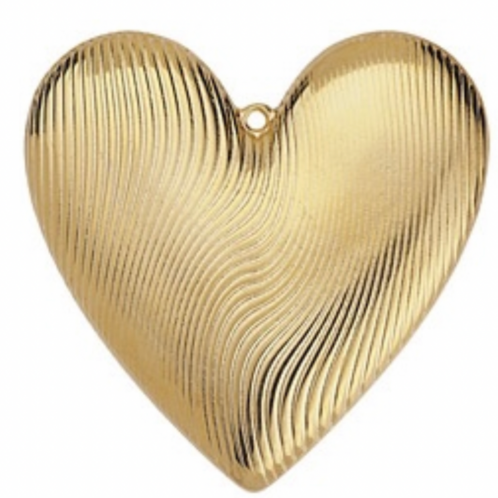 Bedel hart groot goud 24kr DQ 52x50mm-bedels-Kraaltjes van Renate