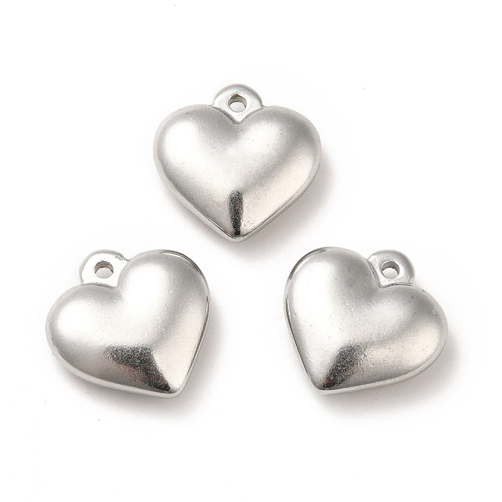 Bedel hart massief zilver RVS 17x17mm-bedels-Kraaltjes van Renate