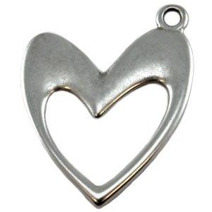 Bedel hart metaal zilver DQ 25x17mm-Kraaltjes van Renate