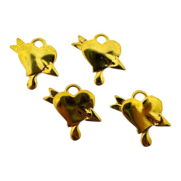 Bedel hart pijl Goud 20mm-bedels-Kraaltjes van Renate