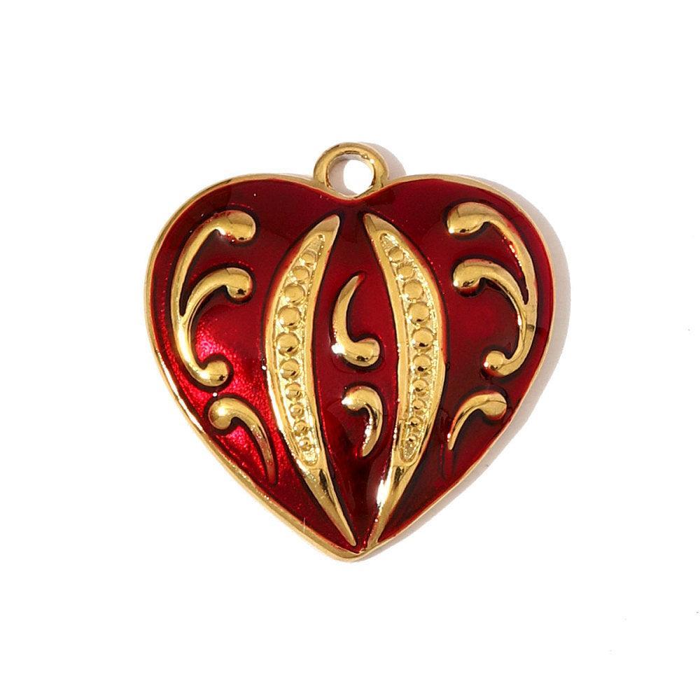 Bedel hart premium RVS 18K goud 19mm - per stuk-bedels-Kraaltjes van Renate