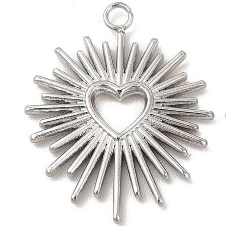 Bedel hart stralen Stainless steel zilver 23mm-bedels-Kraaltjes van Renate