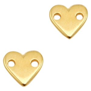 Bedel hart tussenzetsel Goud DQ 11x10mm - per stuk-bedels-Kraaltjes van Renate