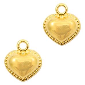 Bedel hartje Goud DQ 13x12mm-Kraaltjes van Renate