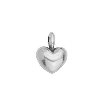 Bedel hartje RVS zilver 14mm- per stuk-bedels-Kraaltjes van Renate