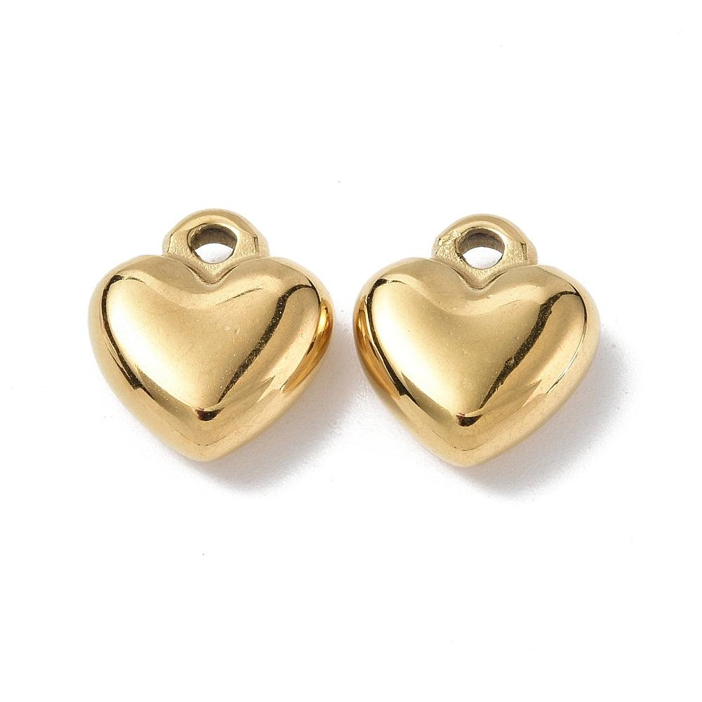 Bedel hartje goud 18K 13x11mm-bedels-Kraaltjes van Renate