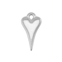 Bedel hartje Zilver DQ 15x9mm-bedels-Kraaltjes van Renate