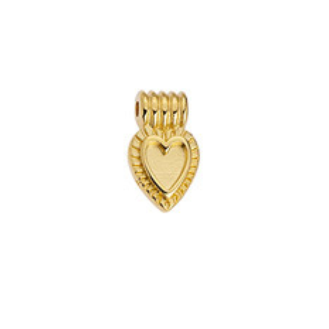 Bedel hartje goud 24kr DQ 7,5x13mm-bedels-Kraaltjes van Renate