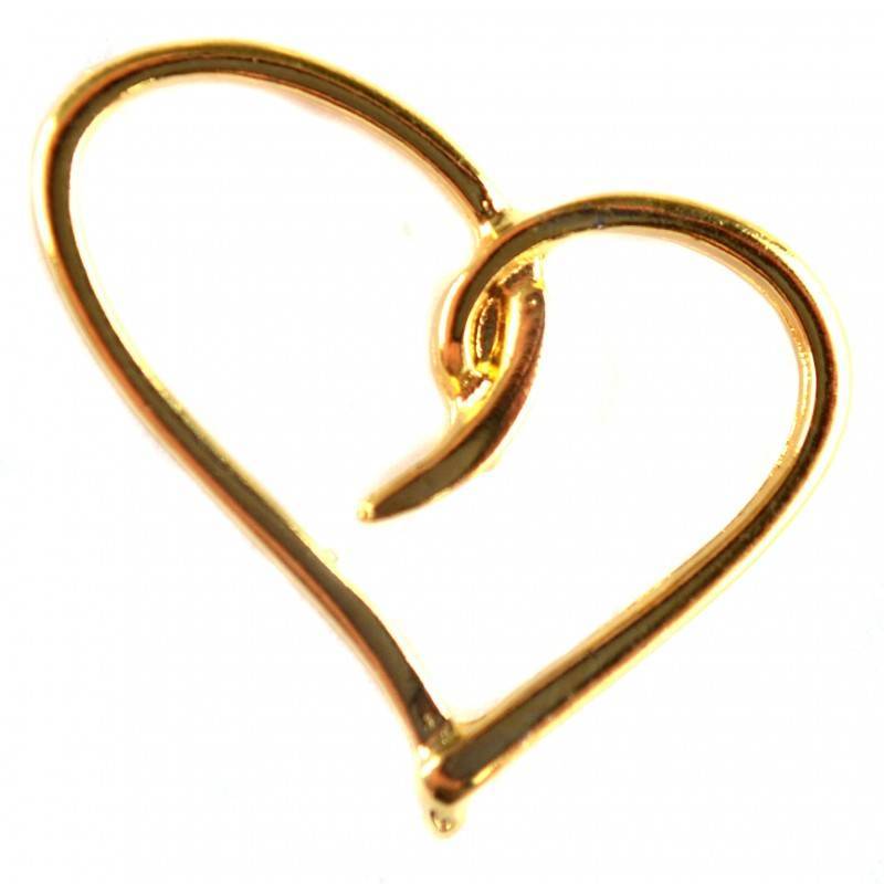 Bedel hartje metaal goud DQ 19x16mm-Kraaltjes van Renate