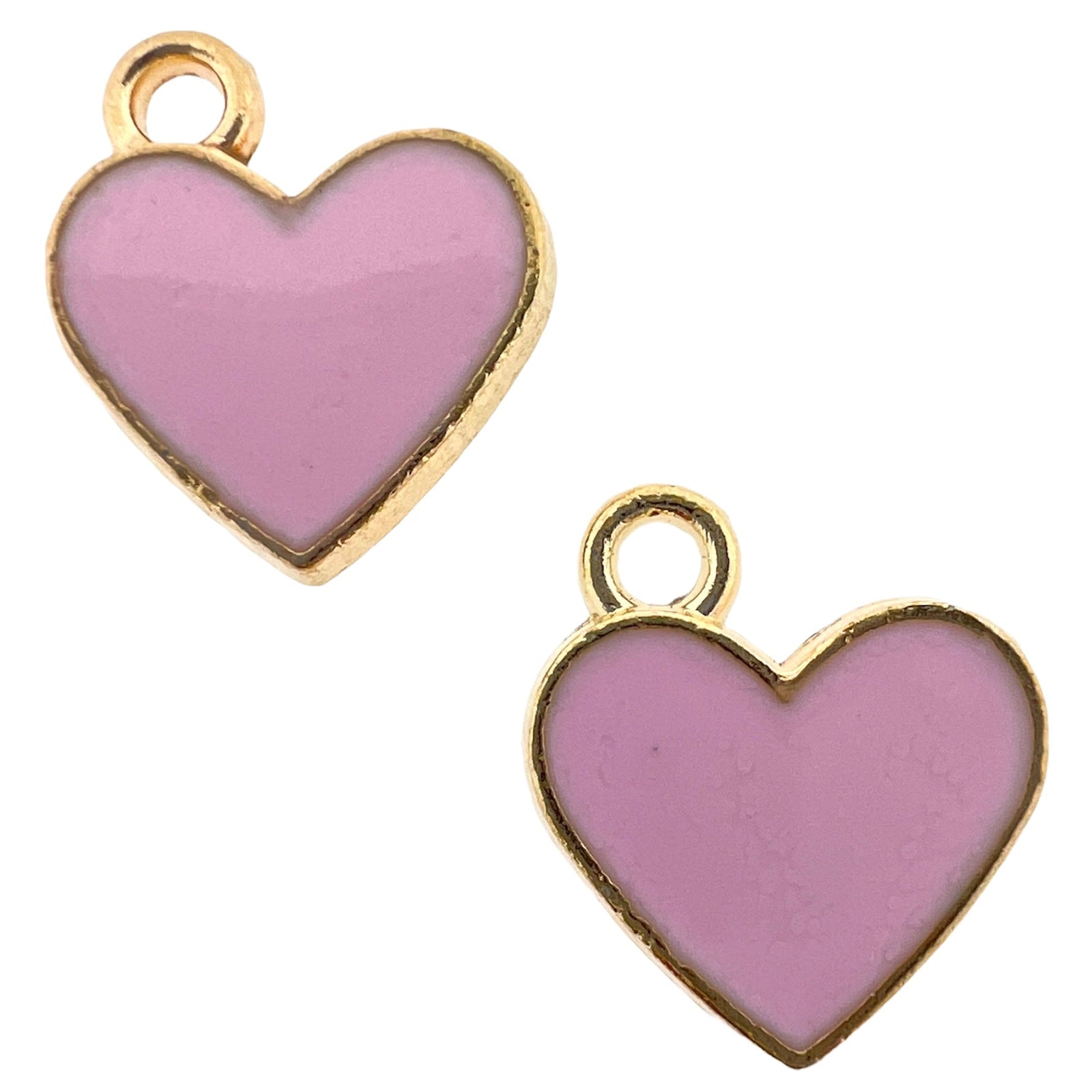 Bedel hartje roze goud 12x11x1.5mm-bedels-Kraaltjes van Renate