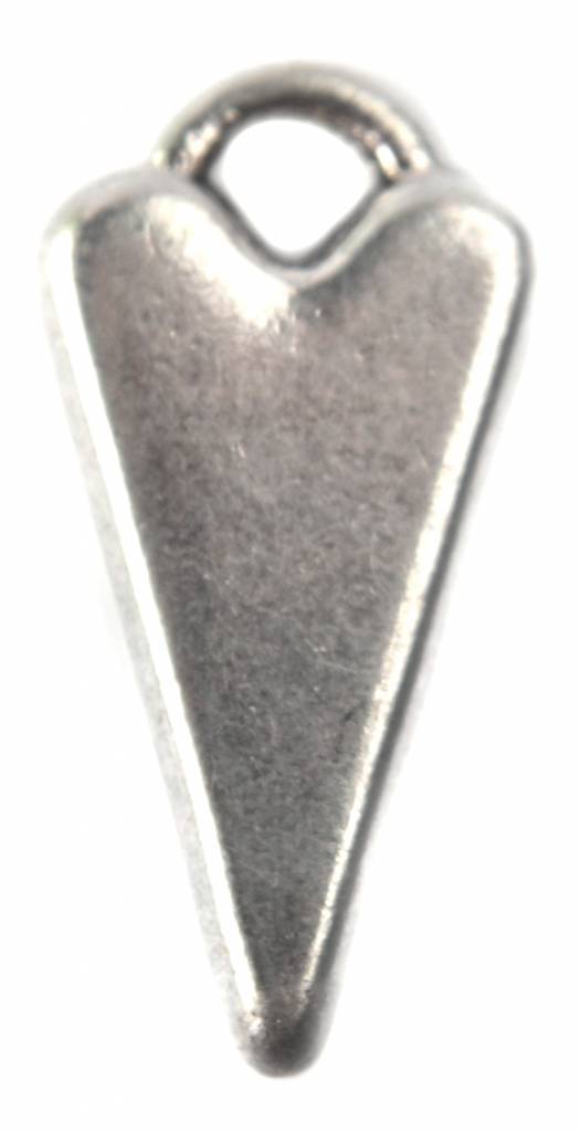 Bedel hartje zilver 22x11mm-Kraaltjes van Renate