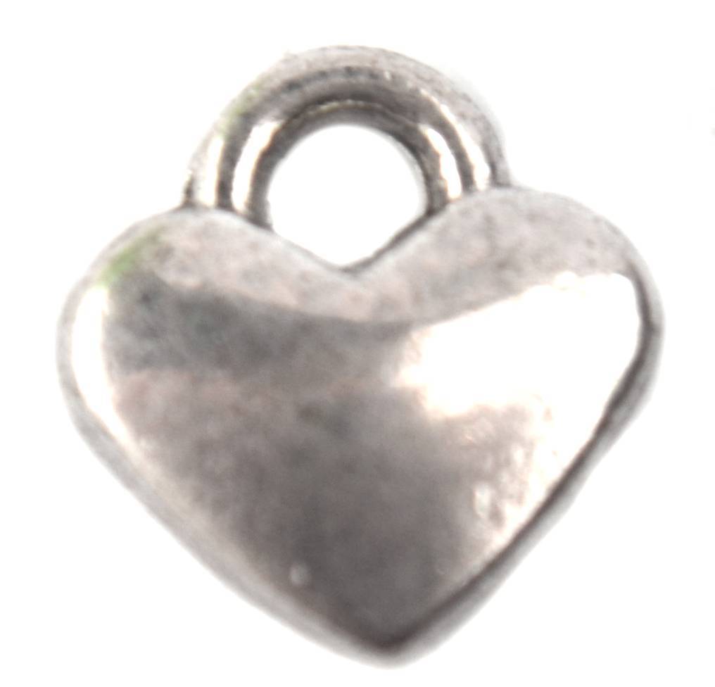 Bedel hartje zilver 8x7mm - 15 stuks-Kraaltjes van Renate