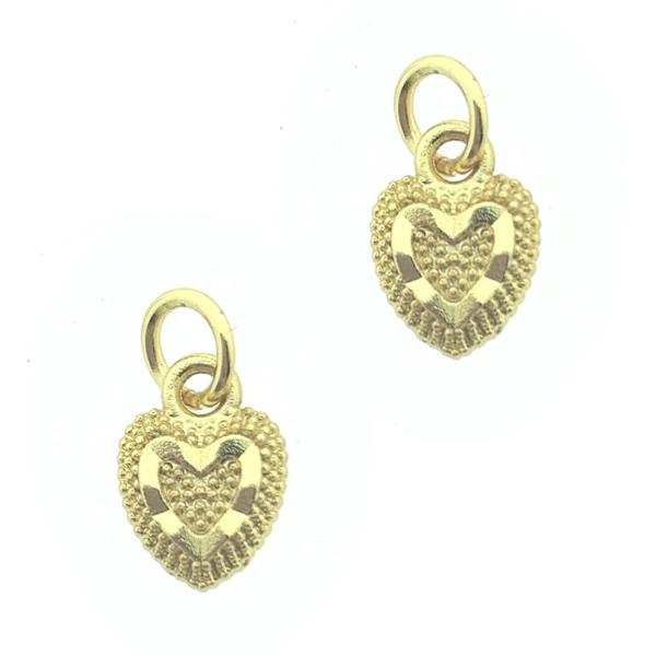 Bedel heart Gold plated 10x7mm-Kraaltjes van Renate
