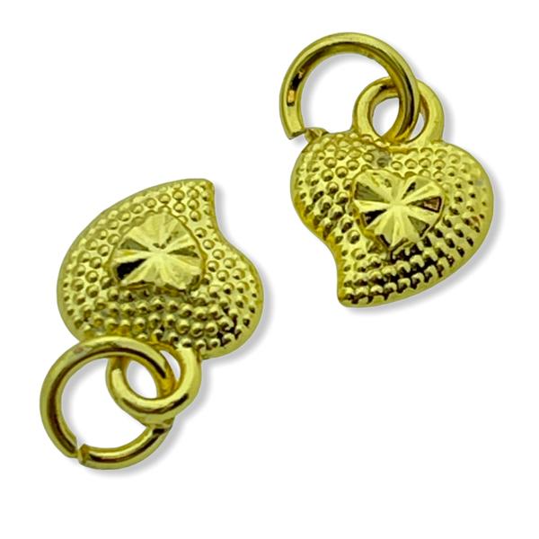 Bedel heart Gold plated 10x7mm-Kraaltjes van Renate