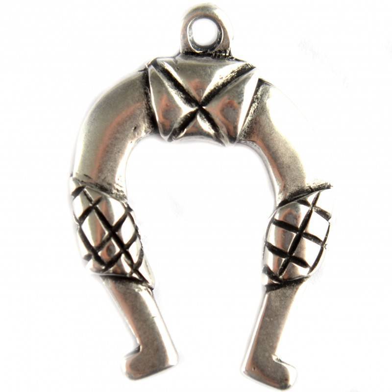 Bedel hoefijzer metaal zilver DQ 42x30mm-Kraaltjes van Renate