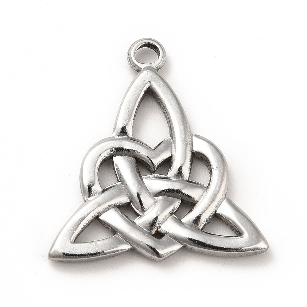 Bedel infinity knoop hart Stainless steel zilver 24mm-bedels-Kraaltjes van Renate