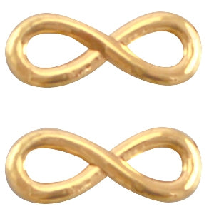 Bedel infinity tussenzetsel Goud DQ 15x6mm - per stuk-bedels-Kraaltjes van Renate