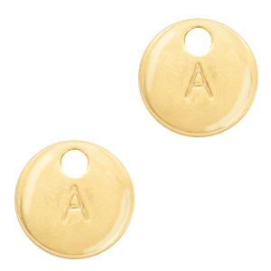 Bedel initial letter A Goud 10mm-Kraaltjes van Renate