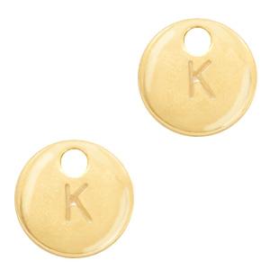 Bedel initial letter K Goud 10mm-Kraaltjes van Renate