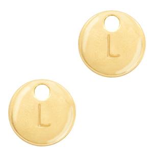 Bedel initial letter L Goud 10mm-Kraaltjes van Renate