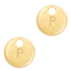 Bedel initial letter P Goud 10mm-Kraaltjes van Renate