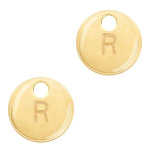 Bedel initial letter R Goud 10mm-Kraaltjes van Renate