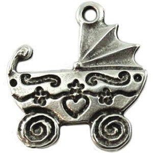 Bedel kinderwagen metaal zilver DQ 20mm-Kraaltjes van Renate