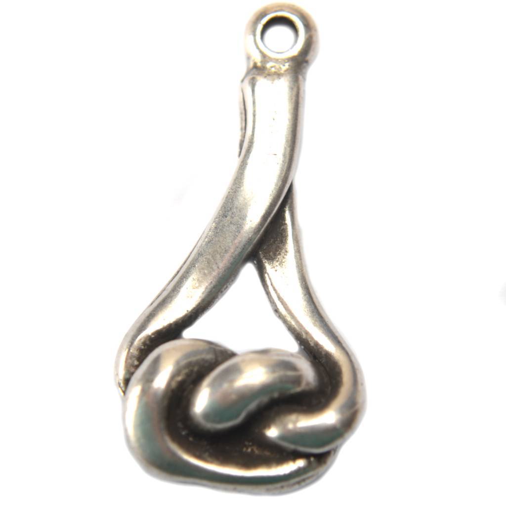 Bedel knoop metaal zilver DQ 42mm-Kraaltjes van Renate