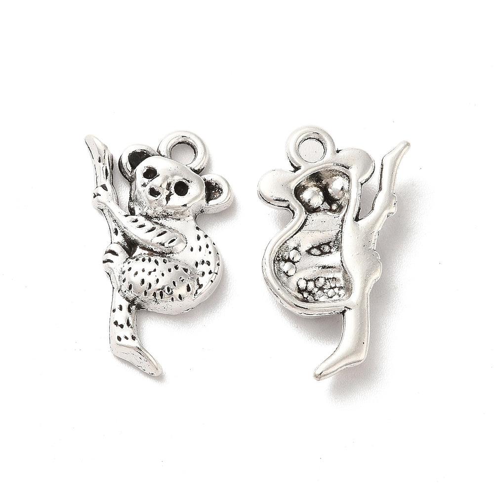 Bedel koala zilver 22x15mm-bedels-Kraaltjes van Renate