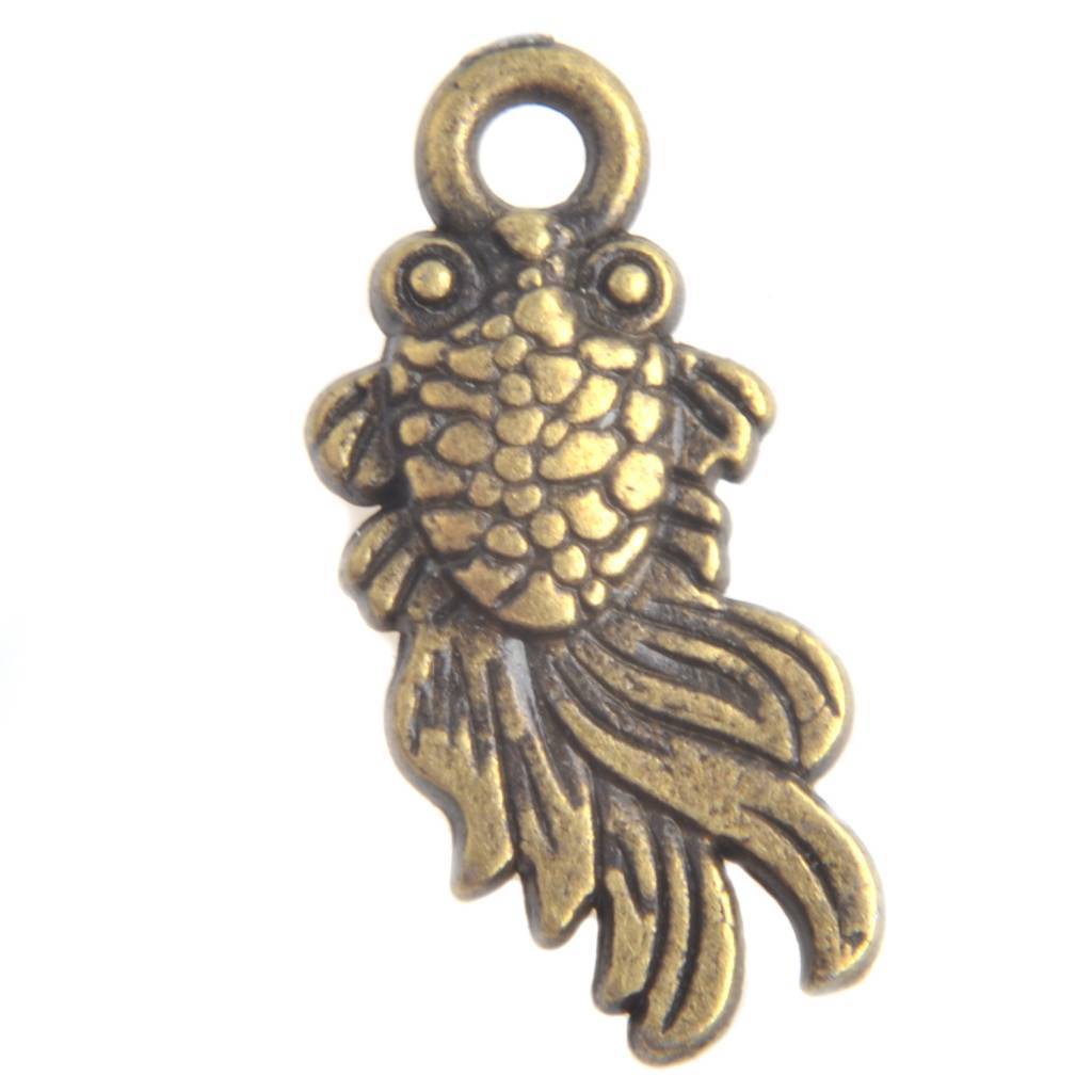 Bedel koi vis Brons 18x8mm - 8 stuks-Kraaltjes van Renate
