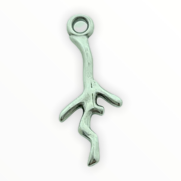 Bedel koraal smal Zilver DQ 8x20mm-Kraaltjes van Renate