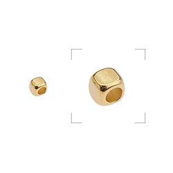 Bedel kraal cube 24K goud 3mm-bedels-Kraaltjes van Renate