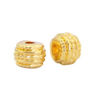 Bedel kraal deco Goud DQ 7x5mm-bedels-Kraaltjes van Renate