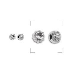 Bedel kraal diamond cut RVS zilver 2,3x3mm-bedels-Kraaltjes van Renate