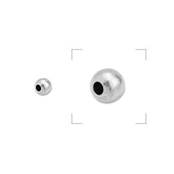 Bedel kraal rounded RVS zilver 3mm-bedels-Kraaltjes van Renate