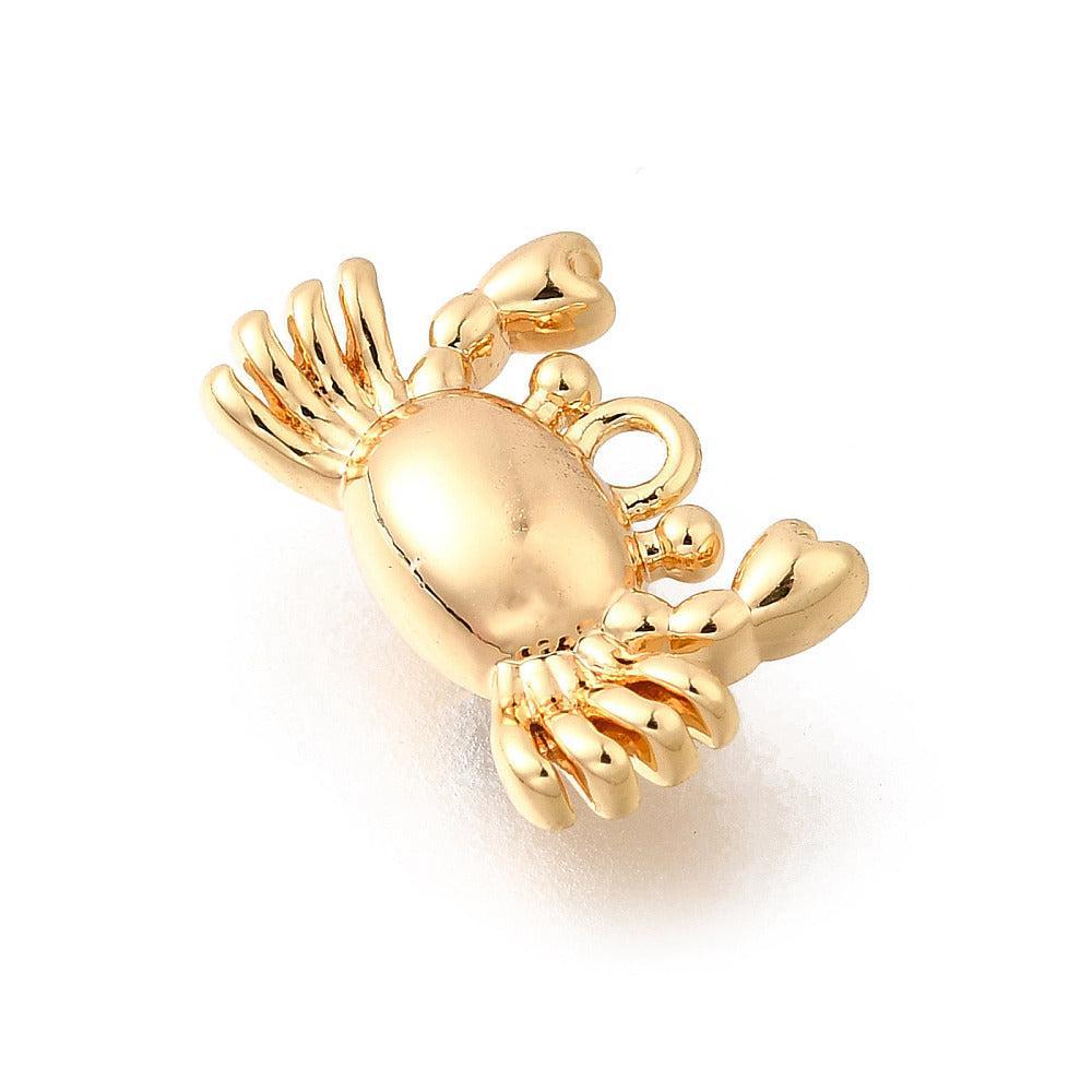 Bedel krab Goud RVS 8,5x14mm-bedels-Kraaltjes van Renate