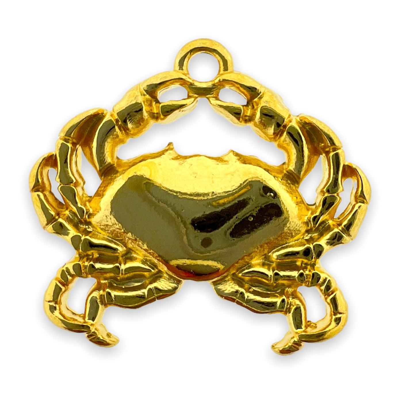 Bedel krab Goud 24K DQ 6x11mm-bedels-Kraaltjes van Renate