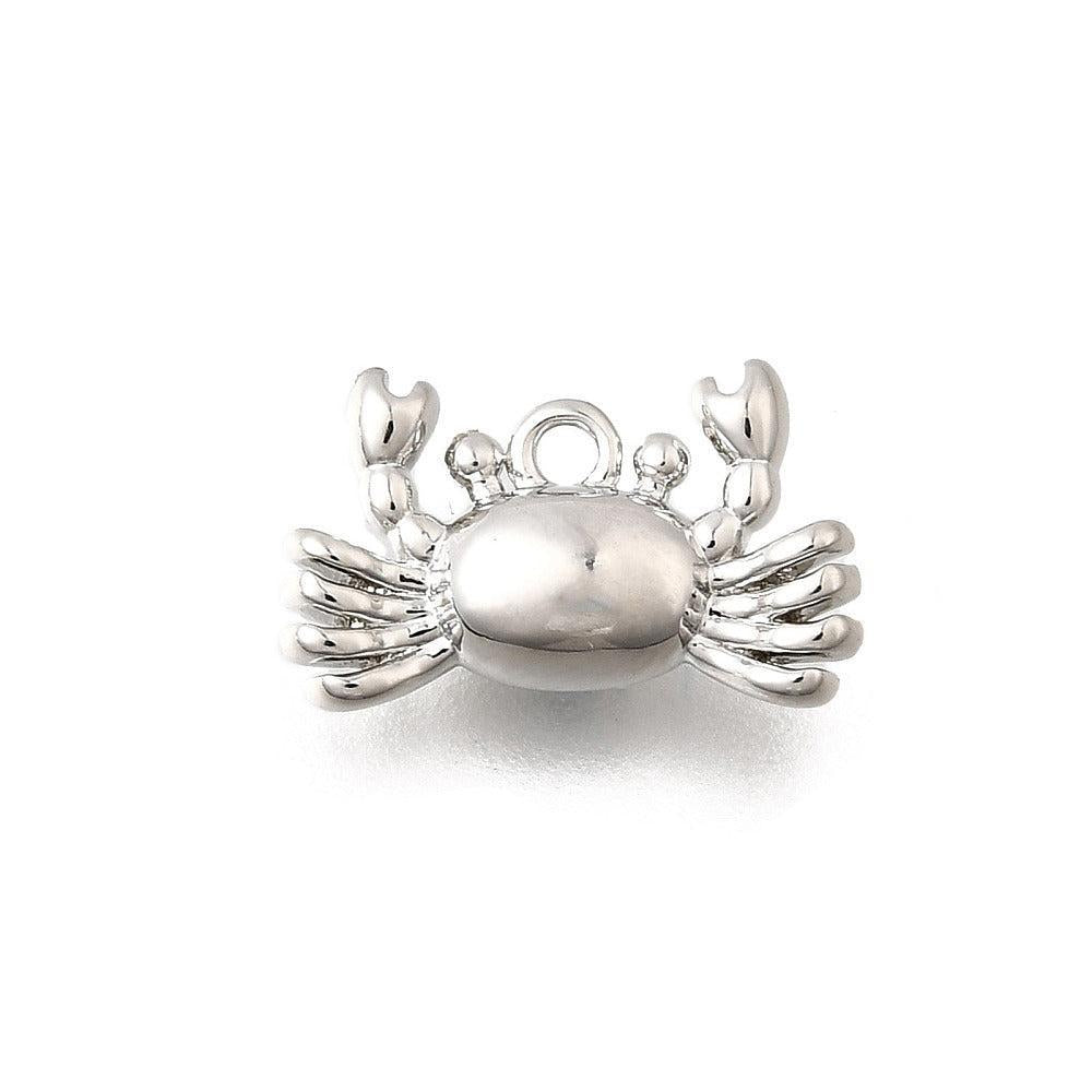 Bedel krab Zilver RVS 8,5x14mm-bedels-Kraaltjes van Renate