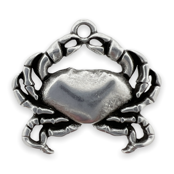 Bedel krab Zilver DQ 20x18mm-bedels-Kraaltjes van Renate