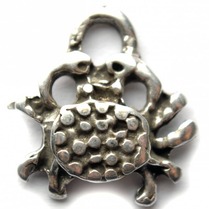 Bedel krab metaal zilver DQ 19mm-Kraaltjes van Renate
