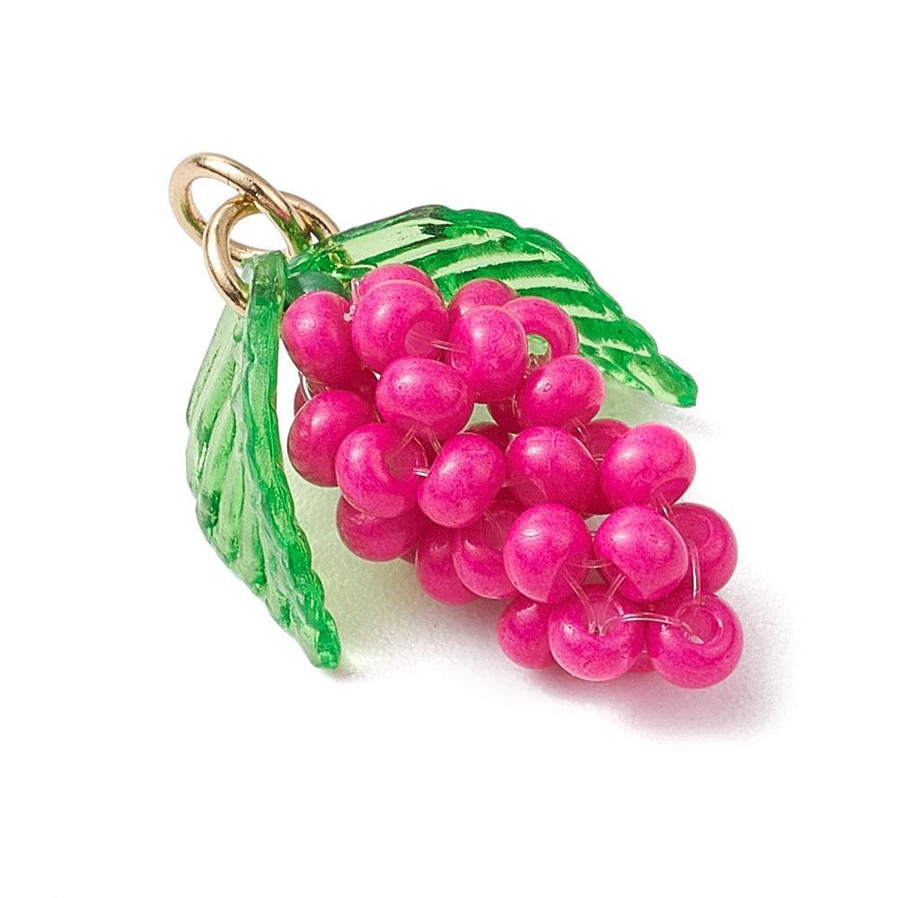 Bedel kralen fruit roze goud 14,5mm- per stuk-bedels-Kraaltjes van Renate
