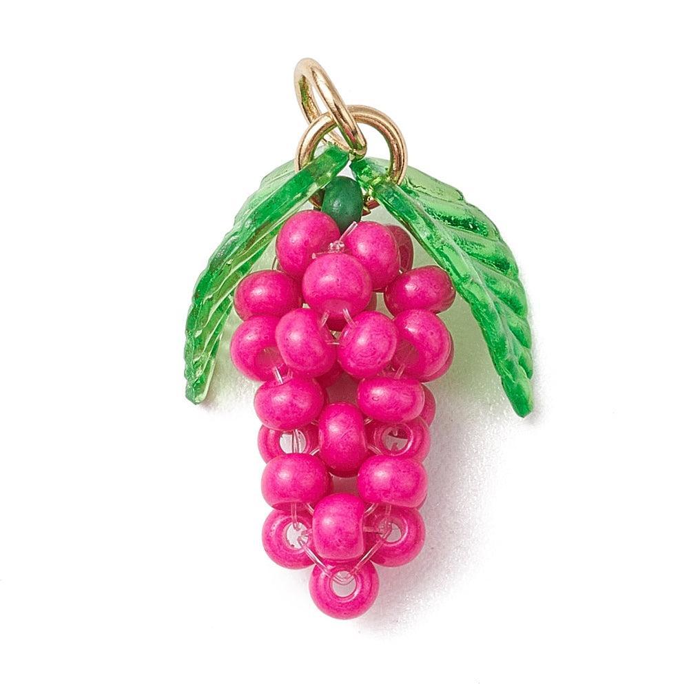 Bedel kralen fruit roze goud 14,5mm- per stuk-bedels-Kraaltjes van Renate