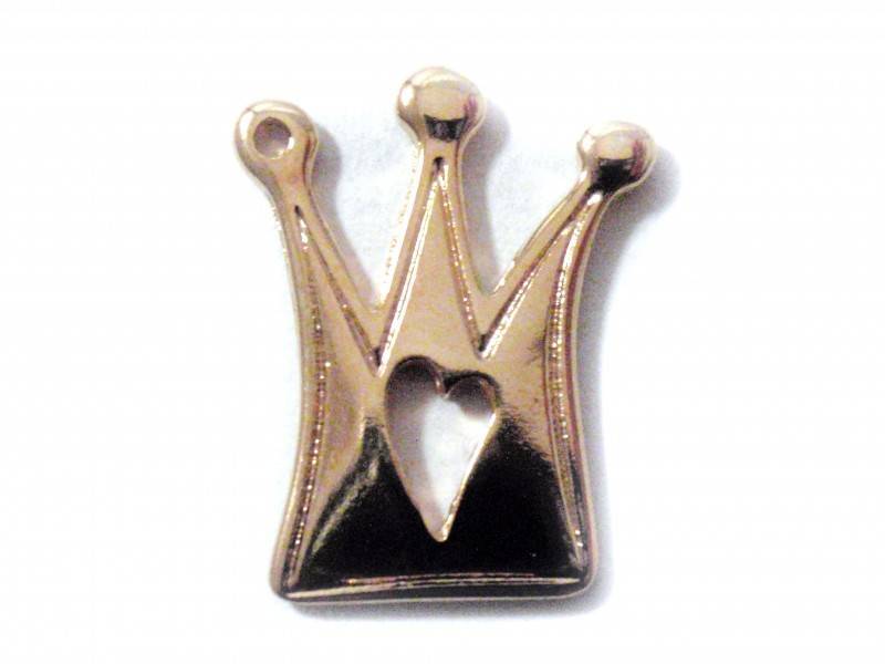 Bedel kroon metaal goud DQ 18x22mm-Kraaltjes van Renate
