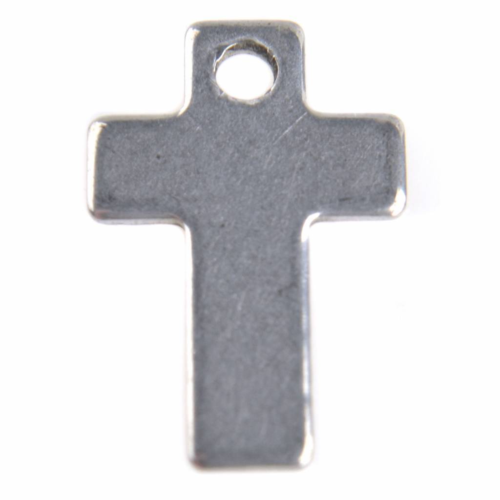 Bedel kruis Rvs 16x11mm-Kraaltjes van Renate